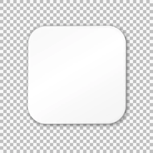 Empty white paper plate. Vector Illustration on transparent background