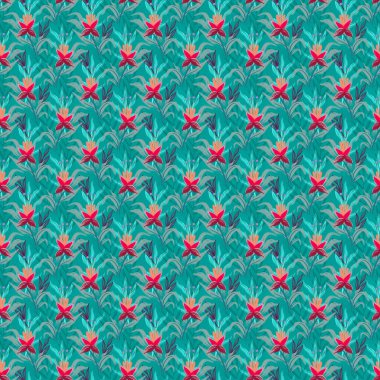 Moda Düz Çiçeksiz Desen el çizimi tarzında. Erkekler ve kızlar için Ditsy tekstil ve duvar kağıdı arka planı.