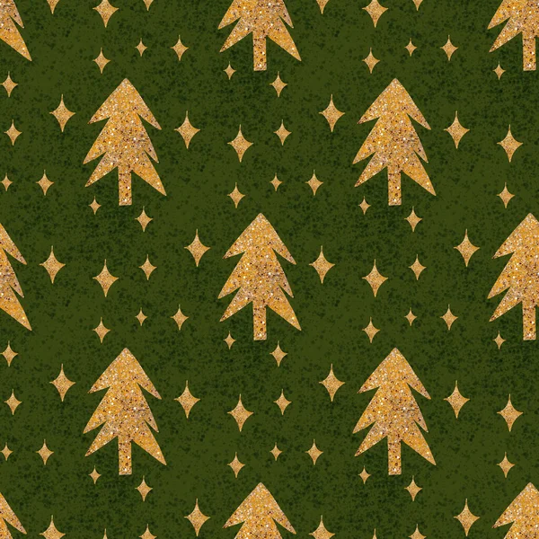 シームレスなパターンでクリスマスモミの木 モダンな手描きのデザイン 冬の森の背景 年賀状 チラシ ポスター Webなどの年賀資料の印刷にご利用いただけます — ストック写真