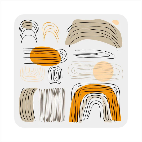 Abstrato elementos gráficos artesanais isolados em branco, para decoração, convites, cartazes, cartão, tecido — Fotografia de Stock