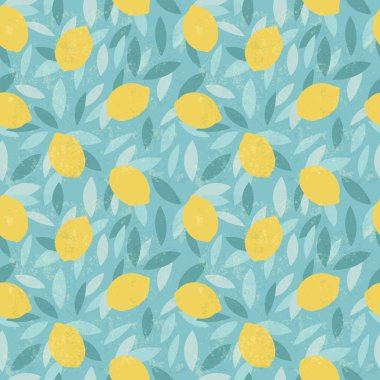 Limonsuz desen çizimi. Yaz tasarımı turunçgillerle tekstil tekniklerini tekrarladı.