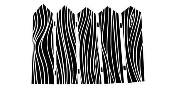 Ogrodzenie czarno-białe strony rysowane ilustracja — Wektor stockowy