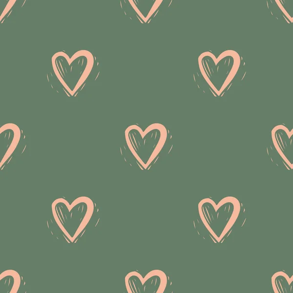 Abstracte naadloze patroon van harten. Valentijnsdag thema. Herhalen textiel behang voor jongens en meisjes — Stockfoto