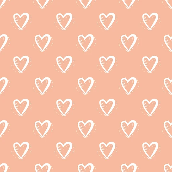Abstracto patrón sin costura de corazones. Tema Día de San Valentín. Fondo de pantalla textil repetitivo para niños y niñas —  Fotos de Stock