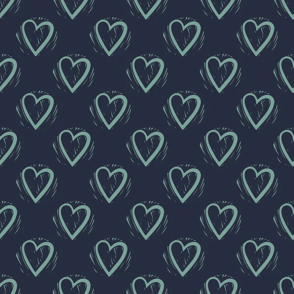 Abstrakt sömlös mönster av hjärtan. Alla hjärtans dag tema. Upprepa textila tapeter för pojkar och flickor — Stockfoto