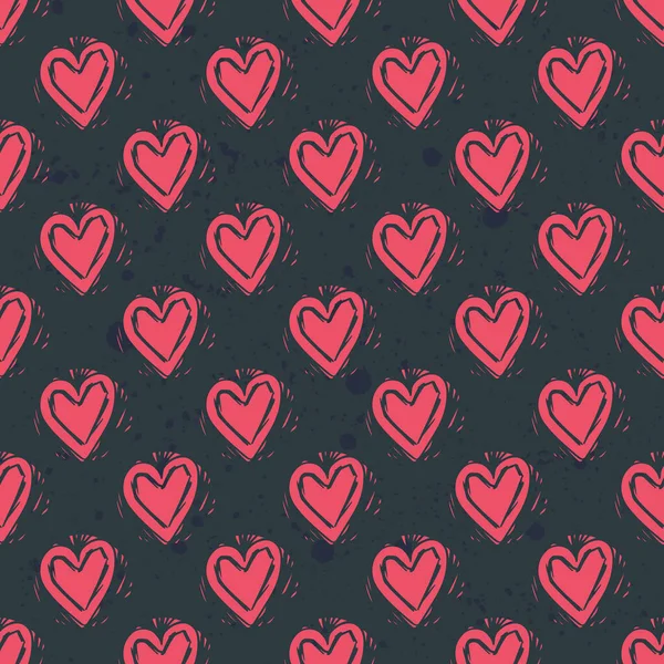 Абстрактный бесшовный рисунок сердец. Тема Дня Святого Валентина. Повторение текстильных обоев для мальчиков и девочек — стоковое фото