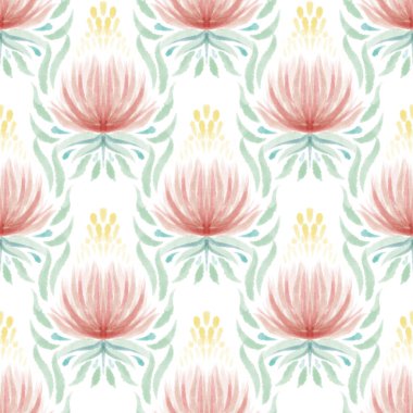 Damask kızlar ve erkekler için kusursuz bir model. Barok süsü. Lüks suluboya moda. Eski usul antika