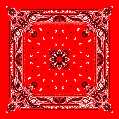 Erkekler ve kızlar için kare desenli bandana desenli desen. Kumaş veya kağıt üzerine baskı yapmak için gerekçe