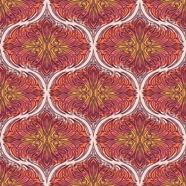 Vektör Retro pürüzsüz desen renksiz nostaljik eski model tekstil, tekstil, duvar kağıdı için tekrar süsleme arkaplanı.