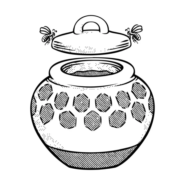 Ручні намальовані декоративні ікони з джипом меду ізольовані Векторна ілюстрація — стоковий вектор