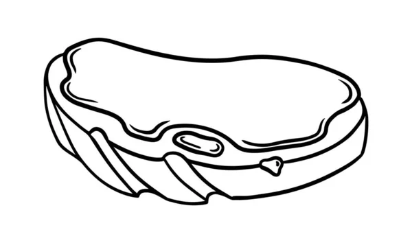 Miel dibujado a mano iconos decorativos con pan con miel aislado vector inl ilustración — Archivo Imágenes Vectoriales