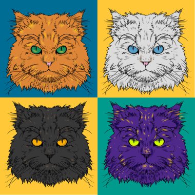 Farsça kedi grafik başkanı kümesi