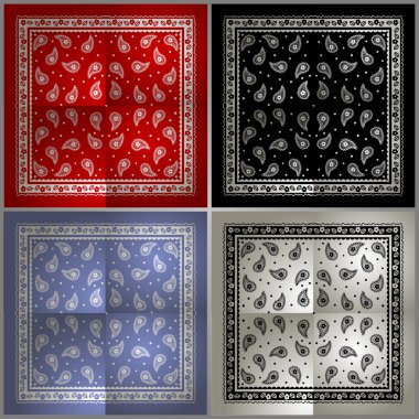 Paisley Bandana basit desen kümesi