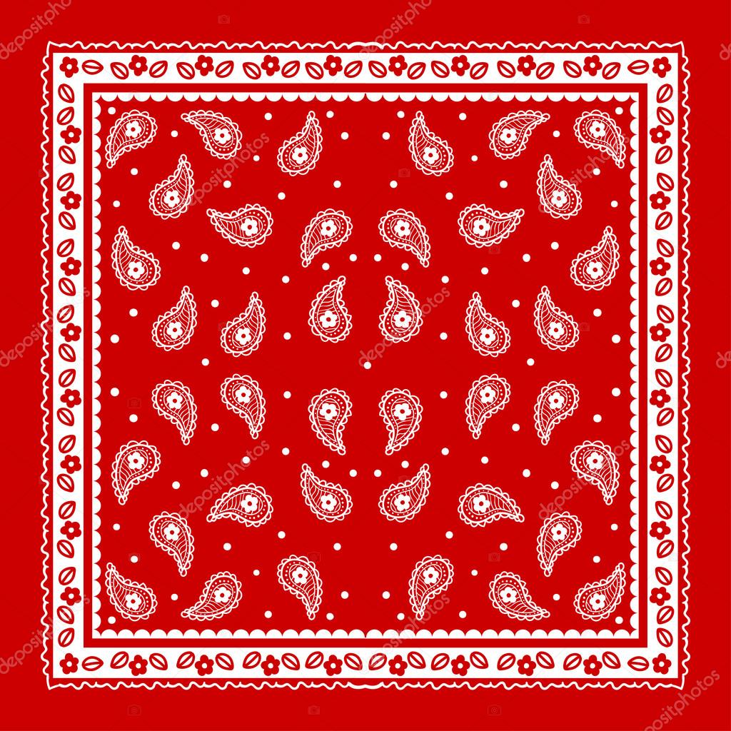 Red Paisley Bandana patrón simple Vector de stock por ©jkazanceva 75466645