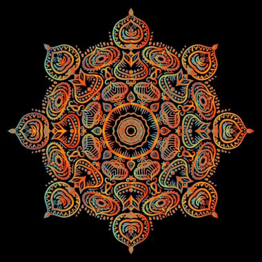 Mandala. yuvarlak süsleme desen