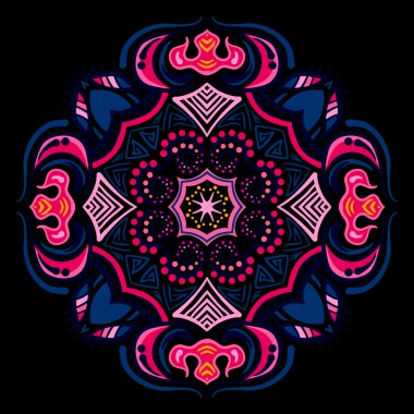 Mandala. yuvarlak süsleme desen