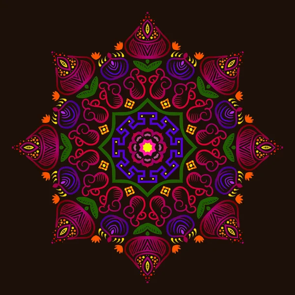 Mandala. Modèle d'ornement rond — Image vectorielle