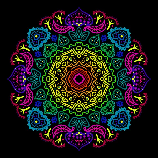 Mandala. Model rotund de ornament — Vector de stoc