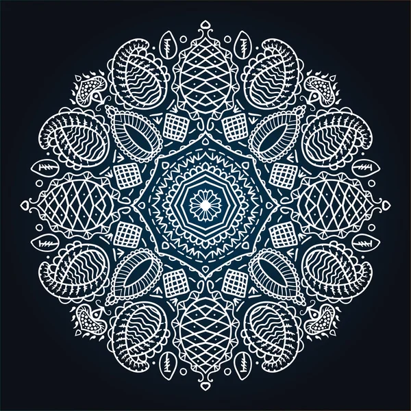 Mandala. Patrón de ornamento redondo — Archivo Imágenes Vectoriales