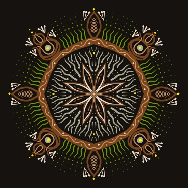 Mandala. Round Ornament Pattern — Stock Vector