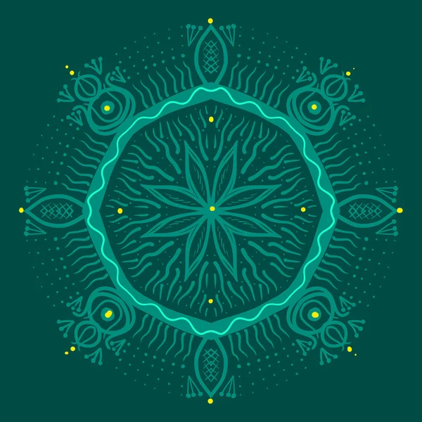 Mandala. Round Ornament Pattern — Stock Vector