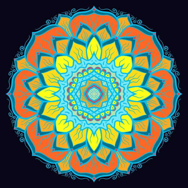 Mandala. Patrón de ornamento redondo — Vector de stock