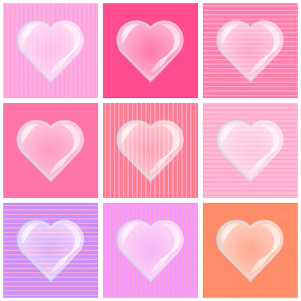 Valentine background with heart bubble — Stock Vector