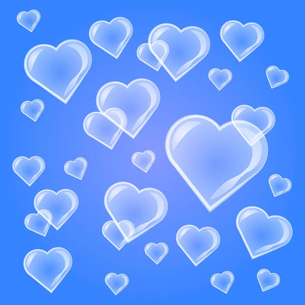 Fondo de San Valentín con burbuja del corazón — Archivo Imágenes Vectoriales