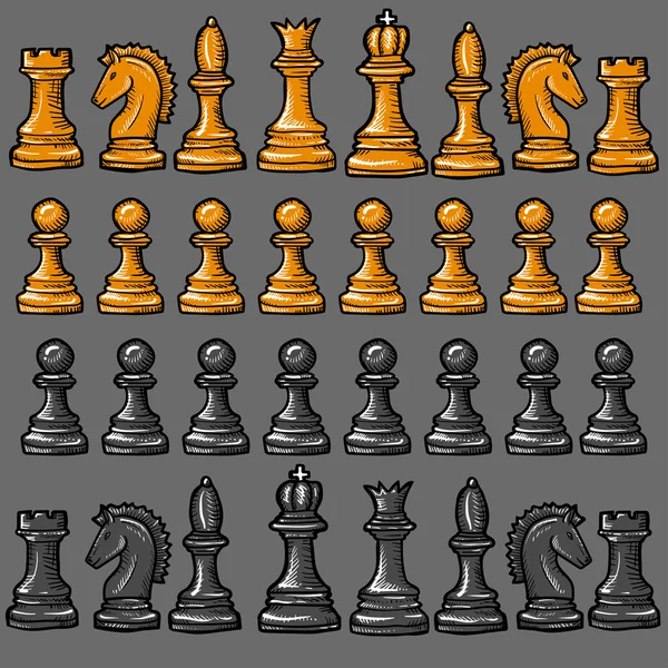 Chess Pieces Board Layout Stock Photo 666380296