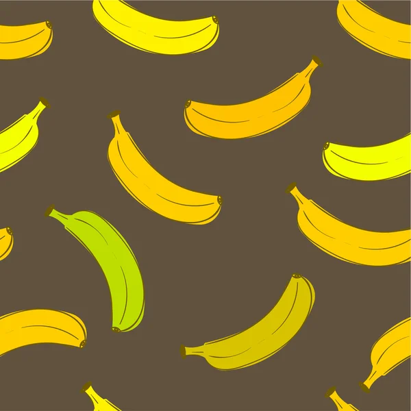 Бесшовный рисунок спелых и незрелых бананов — стоковый вектор