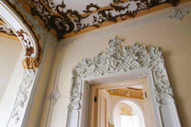 Gomel bölgesi, Zhlobin bölgesi, köy kırmızı banka, Beyaz Rusya - 16 Mart 2016: Gatovsky manor 19. yüzyıl Sarayı mimari bir anıt ve bir Gomel arazi konumlar.