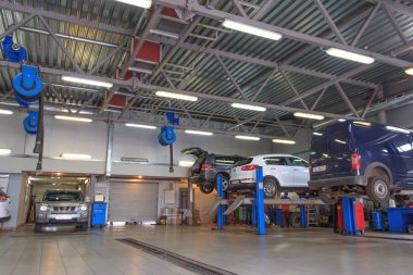 Gomel, Belarus - 3 Haziran 2015: Nissan - motorlar Autoworld, sokak Khatayevich 32 resmi satıcı, 