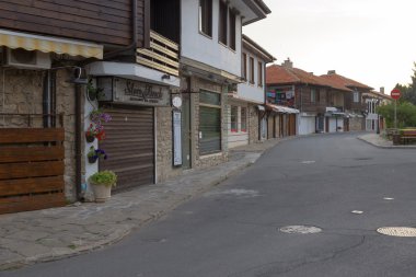 Nessebar, Bulgaristan, Haziran 20, 2016: mimari çözümler Nessebar eski kasaba binalar. yerleşim.