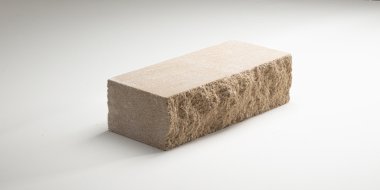 Tuğla beton split taraflı farklı renklerde. Beyaz bir arka plan üzerinde
