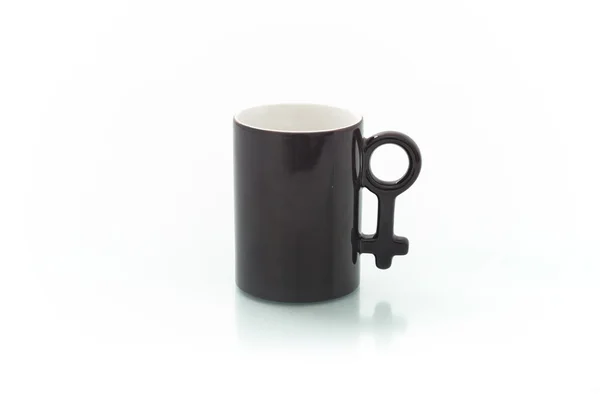 다양 한 모양과 색상 흰색 배경에 승화를 위한 컵 — 스톡 사진