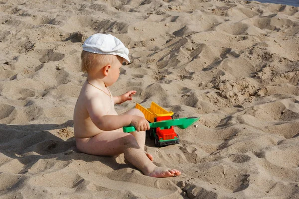 Ребенок Играет Пляже Воды 2020 — стоковое фото