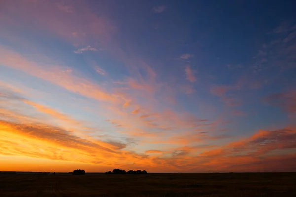Закат Красного Солнца Разноцветном Небе 2020 — стоковое фото