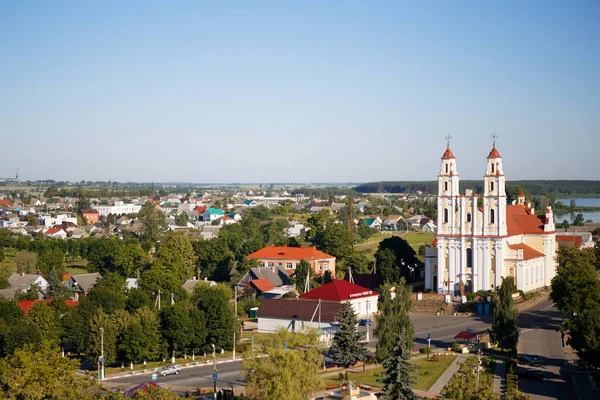 Місто Дивиться Панораму Білою Церквою Glubokoe 2020 — стокове фото