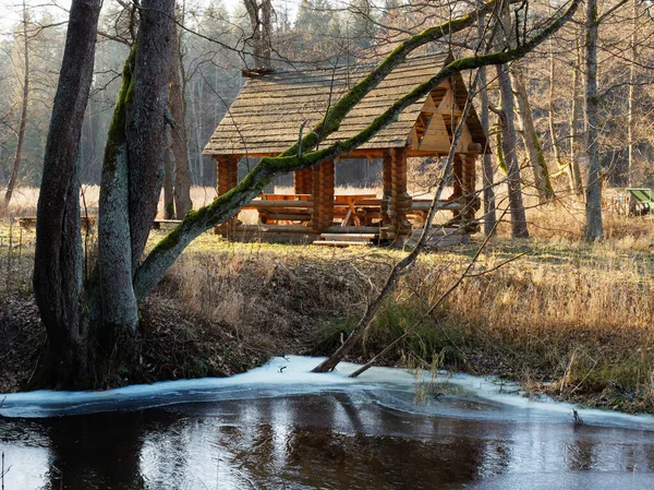 Gazebo Casa Vacaciones Lugar Pintoresco Bosque 2020 — Foto de Stock