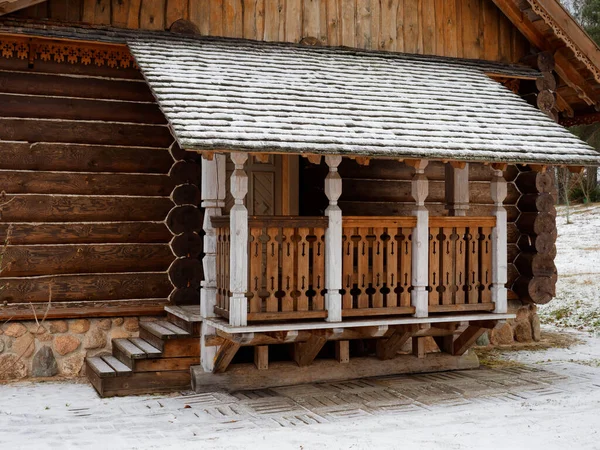 Belarusian Hinterland Old Ethnic Village Elements Wooden Huts 2020 — Stock Photo, Image