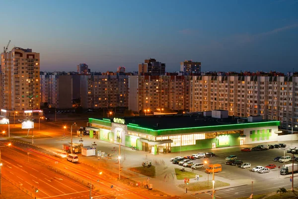 Гомель Беларус Июня 2015 Вид Спальную Зону Крыши Высотного Здания — стоковое фото