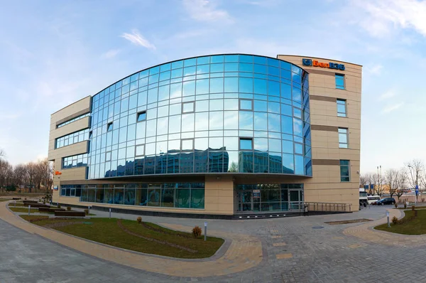 Gomel Λευκορωσία Μαρτίου 2016 Μοντέρνο Κτίριο Belveb Bank Σοβέτσκαγια — Φωτογραφία Αρχείου
