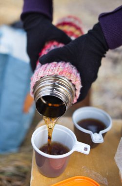 Soğuk havalarda termostan kahve. 2021