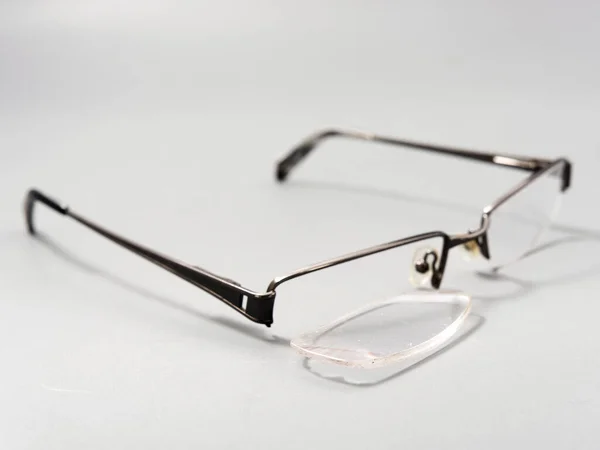 Malchance Lunettes Brisées Verre Tombé Besoin Réparation 2021 — Photo