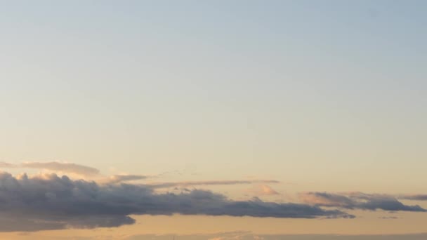 Natuurlijk Fenomeen Beweging Van Wolken Bij Zonsondergang — Stockvideo