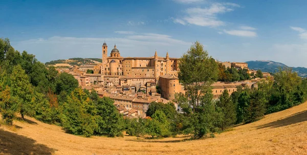 Pemandangan Kastil Abad Pertengahan Urbino Marche Italia Stok Lukisan  