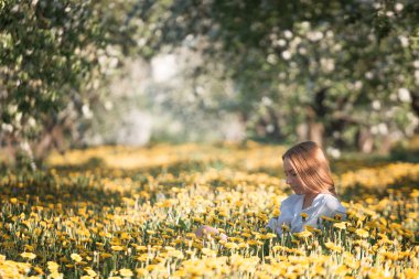 girl on flower meadow 4