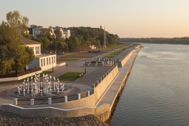 Ada lambalar. Deniz feneri.