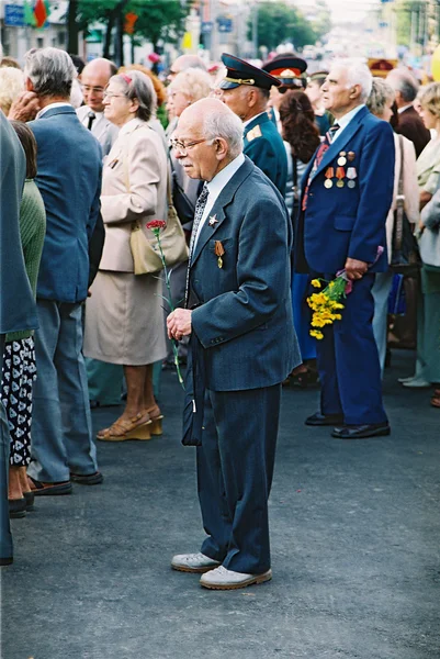 Gomel - 9 mei: 60 jaar van de overwinning — Stockfoto