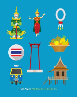 Geleneksel Tayland ve kültür nesneleri kümesi